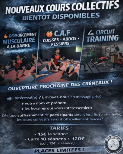 Cours collectifs prochainement disponibles , Saint-André, AMS Fitness & Coaching