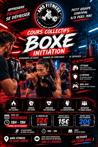 Cours de Boxe à Saint-André | Boxe Anglaise – AMS Fitness & Coaching, Saint-André, AMS Fitness & Coaching